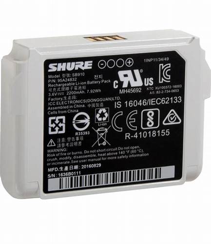 SHURE SB910 Rechargeable Battery for Axient Digital and ULX-D — view 5