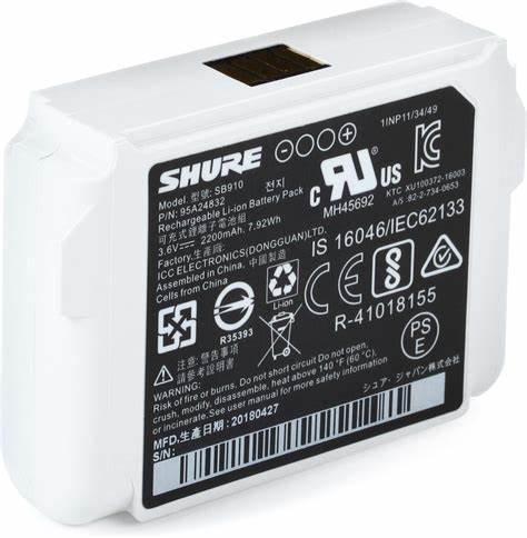 SHURE SB910 Rechargeable Battery for Axient Digital and ULX-D — view 7