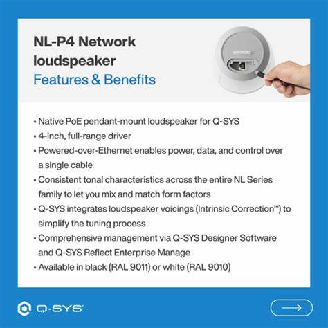 Q-SYS NL-P4-BK Network Loudspeaker — view 2