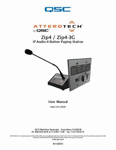 QSC Q-SYS ZIP4-3G 4-Zone Dante/AES67 Paging Interface, PoE, Triple Gang Wall Plate — view 4