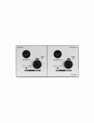 QSC Q-SYS ZIP4 4-Zone Dante/AES67 Paging Interface POE Dual Gang Wall Plate — view 5