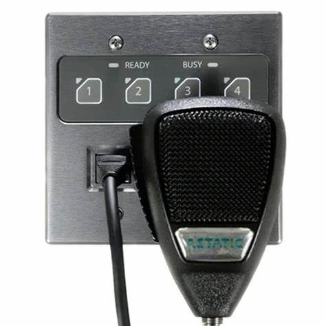 QSC Q-SYS ZIP4 4-Zone Dante/AES67 Paging Interface POE Dual Gang Wall Plate