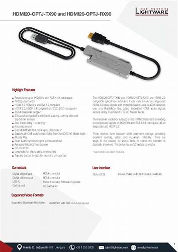 Lightware HDMI20-OPTJ-TX90 — view 5