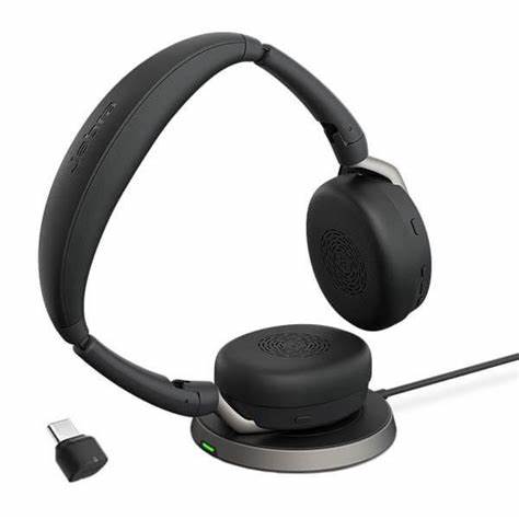 Jabra Evolve2 65 MS Stereo USB-A Headset with Charging Stand - Black (26699-999-889) — view 2