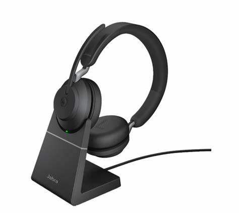 Jabra Evolve2 65 UC Stereo Headset with Link380a USB-A, Black (26599-989-989)