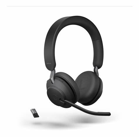 Jabra Evolve2 65 UC Stereo Wireless Headset with Charging Stand, Black (26599-999-989) — view 5