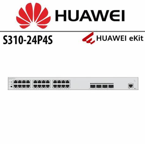 Huawei S310-24P4S Layer 2+ Managed Switch, 24 x 10/100/1000BASE-T ports, 4 x GE SFP ports, POE+(370W) — view 2