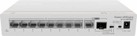 Huawei S110-8P2ST Unmanaged Switch 8 x 10/100/1000BASE-T ports, PoE+, 1 x GE SFP port, 1 x 10/100/1000BASE-T port — view 2