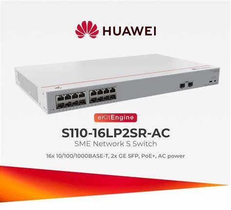 Huawei S110-16LP2SR Unmanaged Switch 16 x 10/100/1000BASE-T ports, 2 x GE SFP ports, PoE+ — view 4