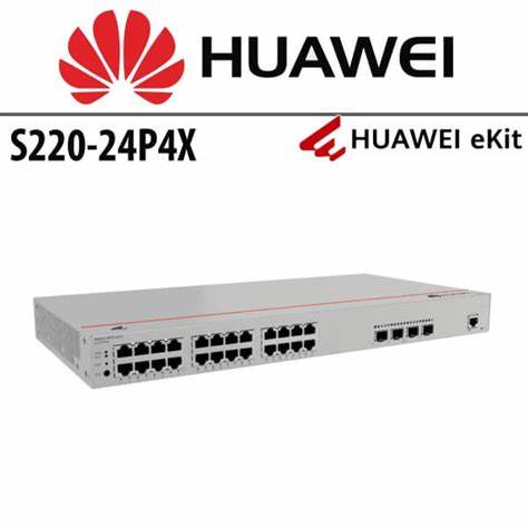 Huawei eKit S220-24P4X Layer 2 Managed Switch, 24 x 10/100/1000BASE-T ports (400W PoE+), 4 x 10GE SFP+ ports — view 5