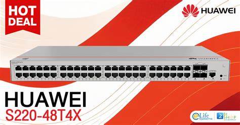 Huawei S220-48T4X Layer 2 Managed Switch, 48 x 10/100/1000BASE-T ports, 4 x 10GE SFP+ ports — view 6