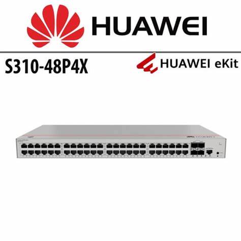 Huawei S310-48P4X Layer 2+ Managed Switch, 48 x 10/100/1000BASE-T ports (380W PoE+), 4 x 10GE SFP+ ports — view 7
