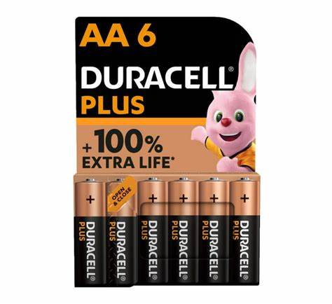 Duracell PLUS AA 6 CARD - Duracell Plus Power AA - per card