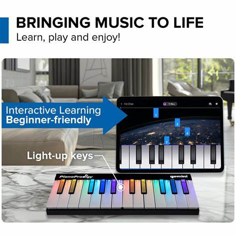 Gemini GPP 101 - Expandable 24-Key Light-Up Wireless MIDI Keyboard for Interactive Learning — view 6