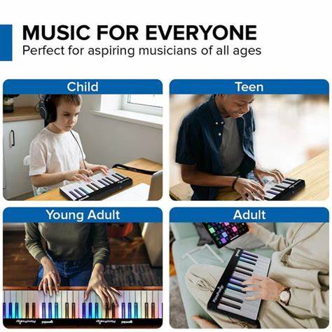 Gemini GPP 101 - Expandable 24-Key Light-Up Wireless MIDI Keyboard for Interactive Learning — view 3