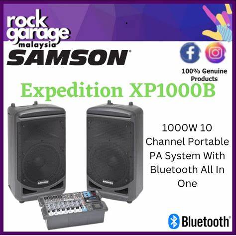 Samson XP1000B - Portable all-in-one sound system & Bluetooth-enabled — view 4