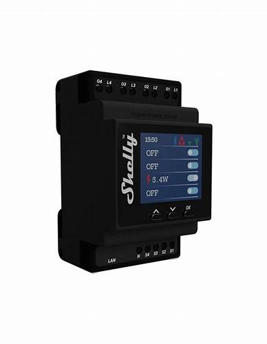 Shelly Pro 4PM DIN-Rail Mountable Wi-Fi Relay For 4 Channels of 16A Each 40A In Total — view 7