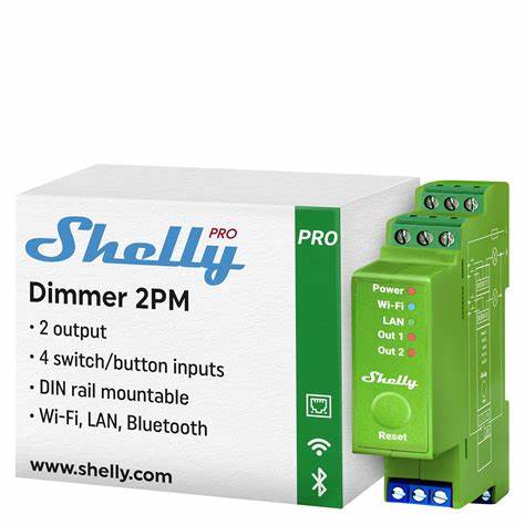 Shelly Pro 2PM DIN-Rail Mountable Wi-Fi Relay With Power Monitoring Of Two 16A Channels 25A In Total — view 4