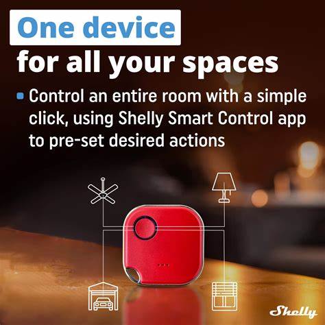 Shelly - BLU Button1 (Red) Bluetooth Button For Operated Actions And Scene Activation (EOL) — view 2