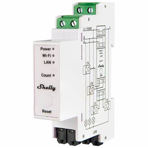 Shelly Pro 3EM-400A DIN-Rail Mountable Single Or Three-Phase Energy Meter With 3-Phase Current Transformers — view 2
