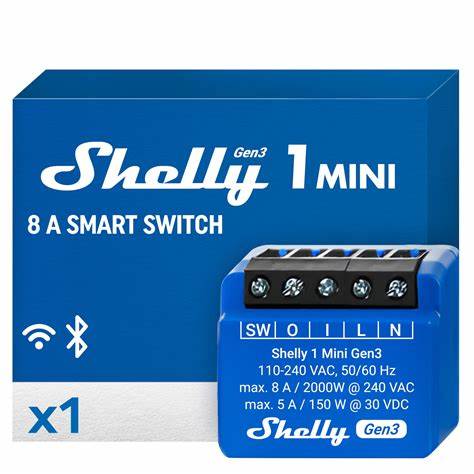 Shelly 1 Mini Gen3 Smart Mini One-Channel 8A Wi-Fi Relay — view 4