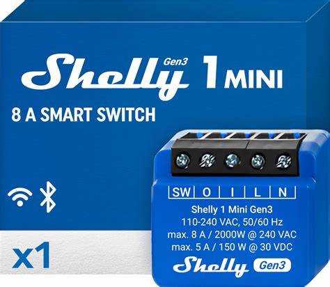 Shelly 1 Mini Gen3 Smart Mini One-Channel 8A Wi-Fi Relay — view 3