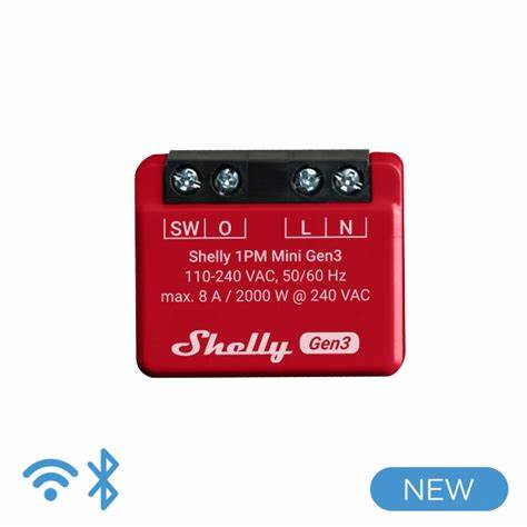 Shelly - 1PM Mini Gen3 One-Channel Wi-Fi Relay With Power Monitoring 8A — view 5