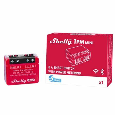 Shelly - 1PM Mini Gen3 One-Channel Wi-Fi Relay With Power Monitoring 8A — view 7