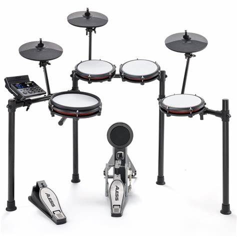 Alesis NITRO MAX KIT - Eight Piece Electronic Drum Kit with Mesh Heads and Bluetooth