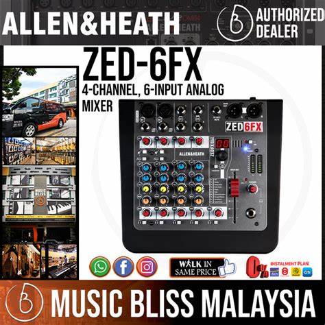 Allen Heath ZED6FX - ZED 6FX 2 Mic/Line 2 Stereo 2 DI Inputs Rotary FX Mixer — view 5