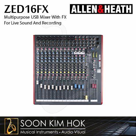 Allen Heath ZED16FX - ZED-16FX 10 mic/line inputs, 3 stereo sources USB, FX — view 7
