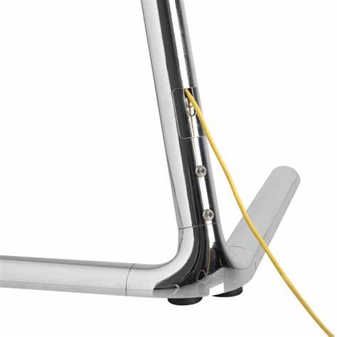 Lumi FS17-46F-01 - 49-70 inch Chrome Plated Slender V-BASE Studio TV Floor Stand — view 3