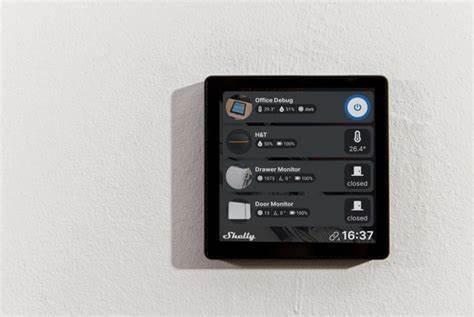 Shelly Wall Display + Blu H&T (White) Smart Control Panel With Temperature, Humidity & LUX Sensors — view 6