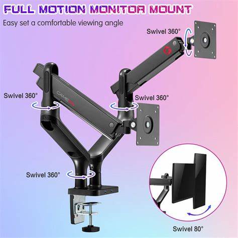 Unimount Spring Assisted Dual Arm Monitor Stand — view 5