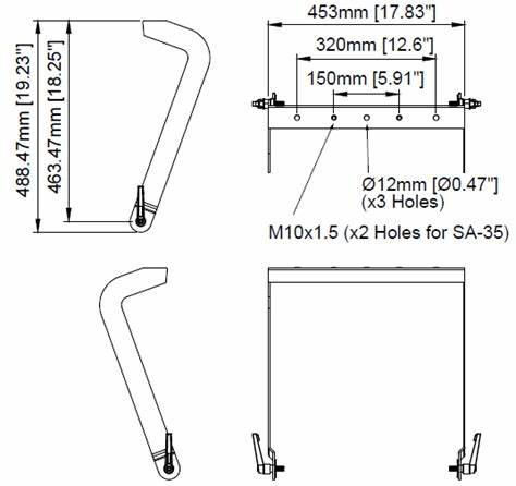 Turbosound TQ15-YB Yoke Bracket For TQ15 — view 3