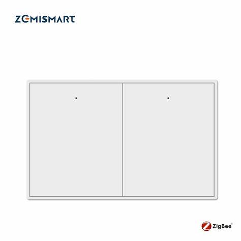 Zemismart US Push Switch 2x4 PVC 2Channel White (Tuya Zigbee) — view 3