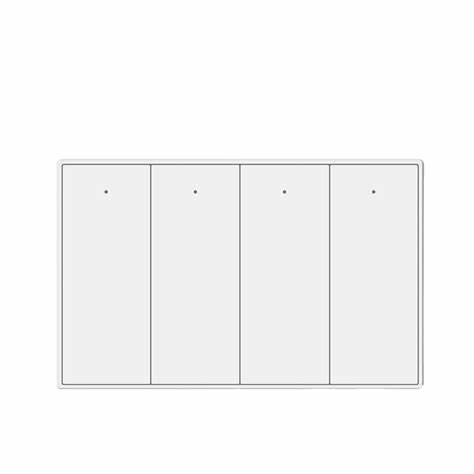 Zemismart US Touch Switch 2x4 PVC 4Channel White (Tuya Zigbee) — view 7