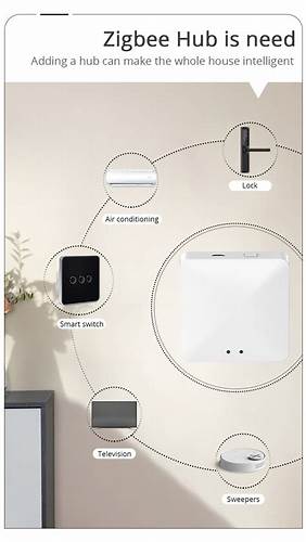 Zemismart US Touch Switch 2x4 PVC 1Channel White (Tuya Zigbee) — view 3