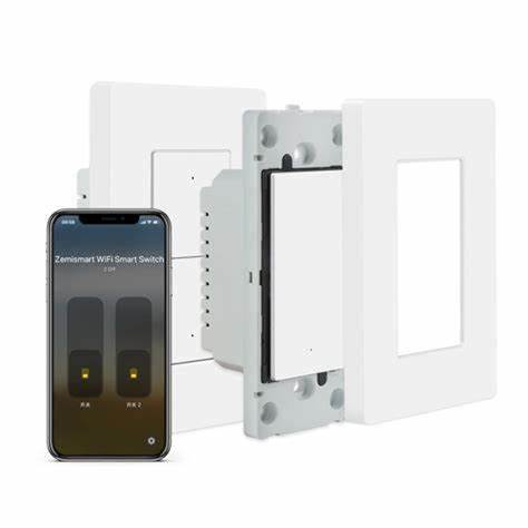 Zemismart US Touch Switch 2x4 PVC 2Channel Black (Tuya Zigbee) — view 5