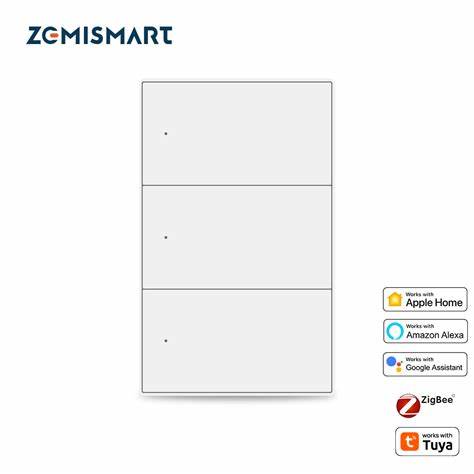 Zemismart US Push Switch 2x4 PVC 6Channel White (Tuya Zigbee) — view 7