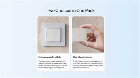 Shelly BLU Wall Switch 4 + Legrand Adapter — view 4