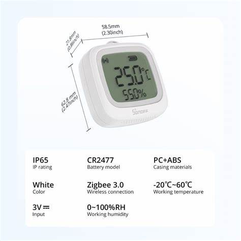 Sonoff IP65 Zigbee LCD Temperature Humidity Sensor — view 4