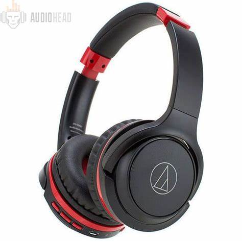 Audio-Technica ATH-S200BT-BRD - Black Red On Ear Headphones — view 7