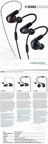 Audio-Technica ATH-E50 Professional In-Ear Monitor Headphones — view 4