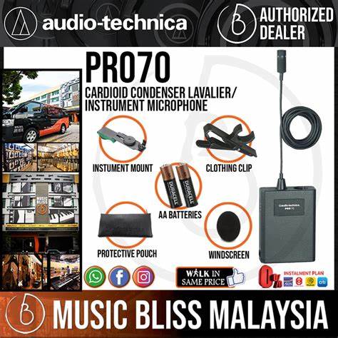 Audio-Technica PRO70 Cardioid Condenser Lavalier/Instrument Microphone — view 5