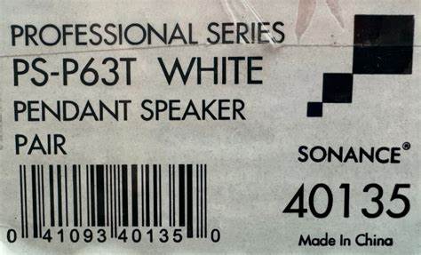 Sonance PS-P63T-WH White Pendant Speakers (Pair) — view 5