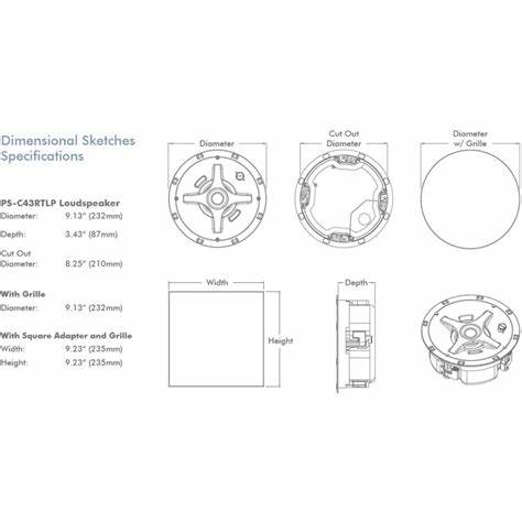 Sonance PS-C43RTLP 4" Low Profile In-Ceiling Speaker (Pair) — view 5