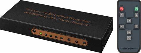 Monacor HDMS-5014K HDMI Switch 5-in - 1-out - 4K UHD