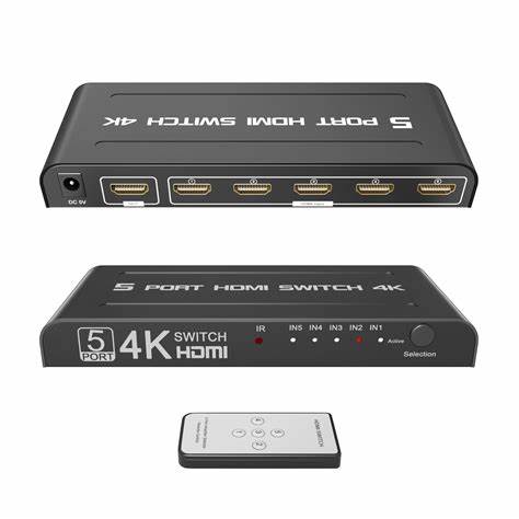 Monacor HDMS-5014K HDMI Switch 5-in - 1-out - 4K UHD — view 5