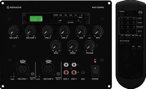 Monacor MXT-52MP3 Mixer with Integrated MP3 Player